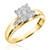 Photo of Boundless 1/2 ct tw. Princess Diamond Matching Trio Ring Set 10K Yellow Gold [BT518YE-C000]