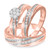 Photo of Adalyn 3/8 ct tw. Round Diamond Matching Trio Ring Set 10K Rose Gold [BT519R-C000]