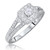 Photo of Jasmine 1/2 ct tw. Cushion Diamond Bridal Ring Set 10K White Gold [BT573WE-C000]
