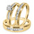 Photo of Effete 1/4 ct tw. Round Diamond Matching Trio Ring Set 10K Yellow Gold [BT521Y-C000]