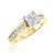 Photo of Elegance 1 ct tw. Princess Diamond Engagement Ring 10K Yellow Gold [BT591YE-C000]