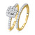 Photo of Blake 1 1/1Princess Solitaire Diamond Bridal Ring Set 14K Yellow Gold [BR574Y-P023]