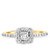 Photo of Blake 1 1/1Princess Solitaire Diamond Bridal Ring Set 14K Yellow Gold [BT574YE-P023]