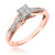 Photo of Princess Oshun 1/2 ct tw. Princess Diamond Matching Trio Ring Set 14K Rose Gold [BT529RE-C000]