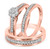 Photo of Oshun 1/2 ct tw. Round Diamond Matching Trio Ring Set 10K Rose Gold [BT530R-C000]