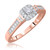 Photo of Enchanted 1/4 ct tw. Cushion Diamond Bridal Ring Set 14K Rose Gold [BT579RE-C000]