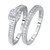 Photo of Enchanted 1/4 ct tw. Cushion Diamond Bridal Ring Set 10K White Gold [BR579W-C000]