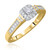 Photo of Enchanted 1/4 ct tw. Cushion Diamond Bridal Ring Set 14K Yellow Gold [BT579YE-C000]