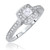 Photo of Allure 1/2 ct tw. Princess Solitaire Diamond Bridal Ring Set 10K White Gold [BT580WE-P018]