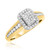 Photo of Journee 1/2 ct tw. Fancy Diamond Engagement Ring 10K Yellow Gold [BT642YE-C000]