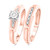Photo of Courtesan 1/1Round Diamond Bridal Ring Set 10K Rose Gold [BR583R-C000]