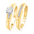Photo of Courtesan 1/1Round Diamond Bridal Ring Set 14K Yellow Gold [BR583Y-C000]