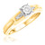 Photo of Courtesan 1/1Round Diamond Bridal Ring Set 14K Yellow Gold [BT583YE-C000]