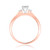 Photo of Wilhelmina 3/8 ct tw. Princess Diamond Bridal Ring Set 14K Rose Gold [BT587RE-C000]