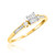 Photo of Wilhelmina 3/8 ct tw. Princess Diamond Bridal Ring Set 14K White Gold [BT587WE-C000]