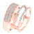 Photo of Jules 3/8 ct tw. Diamond His and Hers Matching Wedding Band Set 10K Rose Gold [WB917R]