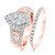 Photo of Helena 1 1/6 ct tw. Fancy Diamond Bridal Ring Set 14K Rose Gold [BR636R-C000]