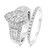 Photo of Helena 1 1/6 ct tw. Fancy Diamond Bridal Ring Set 14K White Gold [BR636W-C000]