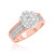 Photo of Madeline 3/4 ct tw. Fancy Diamond Bridal Ring Set 14K Rose Gold [BT640RE-C000]