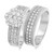 Photo of Madeline 3/4 ct tw. Fancy Diamond Bridal Ring Set 10K White Gold [BR640W-C000]