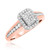 Photo of Journee 2/3 ct tw. Fancy Diamond Bridal Ring Set 10K Rose Gold [BT642RE-C000]