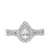 Photo of Veda 1/2 ct tw. Pear Solitaire Diamond Bridal Ring Set 10K White Gold [BT679WE-F018]