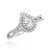 Photo of Veda 1/2 ct tw. Pear Solitaire Diamond Bridal Ring Set 10K White Gold [BT679WE-F018]