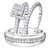 Photo of Piper 1 ct tw. Princess Diamond Matching Trio Ring Set 10K White Gold [BT568W-C000]