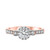 Photo of Ella 7/8 ct tw. Round Solitaire Diamond Bridal Ring Set 10K Rose Gold [BT685RE-R023]