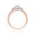 Photo of Ella 7/8 ct tw. Round Solitaire Diamond Bridal Ring Set 10K Rose Gold [BT685RE-R023]