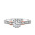Photo of Ella 7/8 ct tw. Round Solitaire Diamond Bridal Ring Set 10K White Gold [BT685WE-R023]