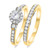 Photo of Ella 7/8 ct tw. Round Solitaire Diamond Bridal Ring Set 10K Yellow Gold [BR685Y-R023]