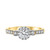 Photo of Ella 7/8 ct tw. Round Solitaire Diamond Bridal Ring Set 10K Yellow Gold [BT685YE-R023]