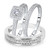 Photo of Bridgette 1/2 ct tw. Cushion Diamond Matching Trio Ring Set 14K White Gold [BT572W-C000]