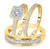 Photo of Bridgette 1/2 ct tw. Cushion Diamond Matching Trio Ring Set 10K Yellow Gold [BT572Y-C000]