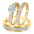 Photo of Enchanted 3/8 ct tw. Cushion Diamond Matching Trio Ring Set 14K Yellow Gold [BT579Y-C000]