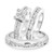 Photo of Elegance 2 ct tw. Princess Diamond Matching Trio Ring Set 10K White Gold [BT591W-C000]