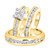 Photo of Elegance 2 ct tw. Princess Diamond Matching Trio Ring Set 10K Yellow Gold [BT591Y-C000]