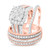 Photo of Louise 3 ct tw. Fancy Diamond Matching Trio Ring Set 14K Rose Gold [BT635R-C000]