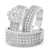 Photo of Madeline 1 1/7 ct tw. Fancy Diamond Matching Trio Ring Set 10K White Gold [BT640W-C000]