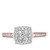 Photo of Carole 1/3 ct tw. Cushion Diamond Engagement Ring 10K Rose Gold [BT804RE-C000]