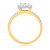 Photo of Amina 1 ct tw. Princess Diamond Engagement Ring 10K Yellow Gold [BT806YE-C000]