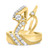 Photo of Kelsi 7/8 ct tw. Round Diamond Matching Trio Ring Set 10K Yellow Gold [BT692Y-C000]