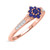 Photo of Neeja 3/8 CT. T.W. Sapphire and diamond Engagement Ring 14K Rose Gold [BT870RE-C000]