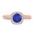 Photo of Delphine 1 1/5 CT. T.W. Sapphire and diamond Engagement Ring 10K Rose Gold [BT871RE-C000]