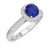 Photo of Delphine 1 1/5 CT. T.W. Sapphire and diamond Engagement Ring 10K White Gold [BT871WE-C000]