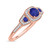 Photo of Diantha 7/8 CT. T.W. Sapphire and diamond Engagement Ring 14K Rose Gold [BT873RE-C000]