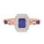 Photo of Garland 7/8 CT. T.W. Sapphire and diamond Engagement Ring 10K Rose Gold [BT879RE-C000]