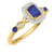 Photo of Garland 7/8 Carat T.W. Blue Sapphire and diamond Engagement Ring 14K Yellow Gold [BT879YE-C000]