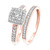 Photo of Classic Carole 5/8 ct tw. Princess Diamond Bridal Ring Set 10K Rose Gold [BR803R-C000]